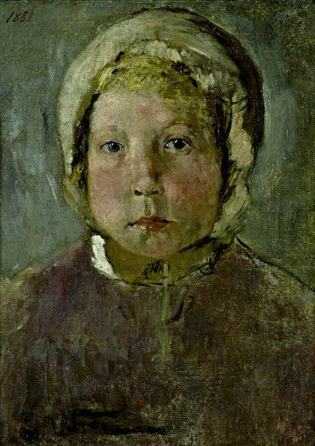 Wikioo.org - The Encyclopedia of Fine Arts - Painting, Artwork by Fritz Von Uhde - Head of a Girl