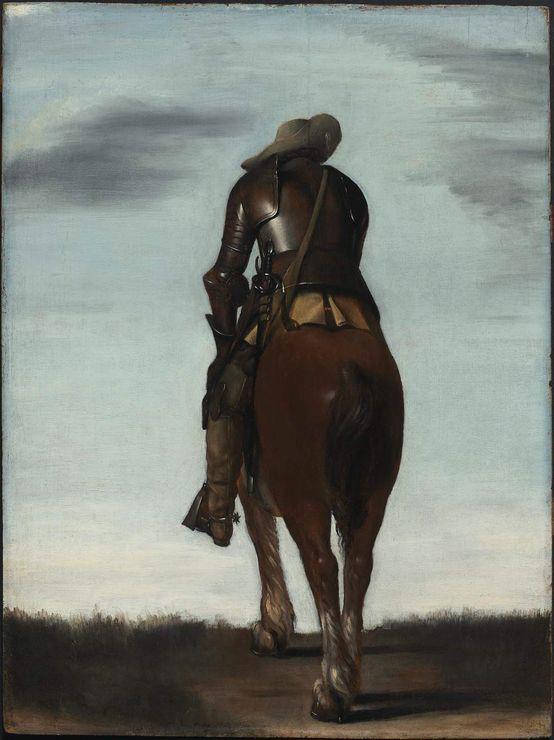 Wikioo.org - The Encyclopedia of Fine Arts - Painting, Artwork by Gerard Ter Borch The Younger - Man on Horseback