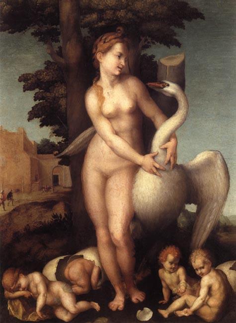 WikiOO.org - אנציקלופדיה לאמנויות יפות - ציור, יצירות אמנות Andrea Del Sarto - Leda and her Children