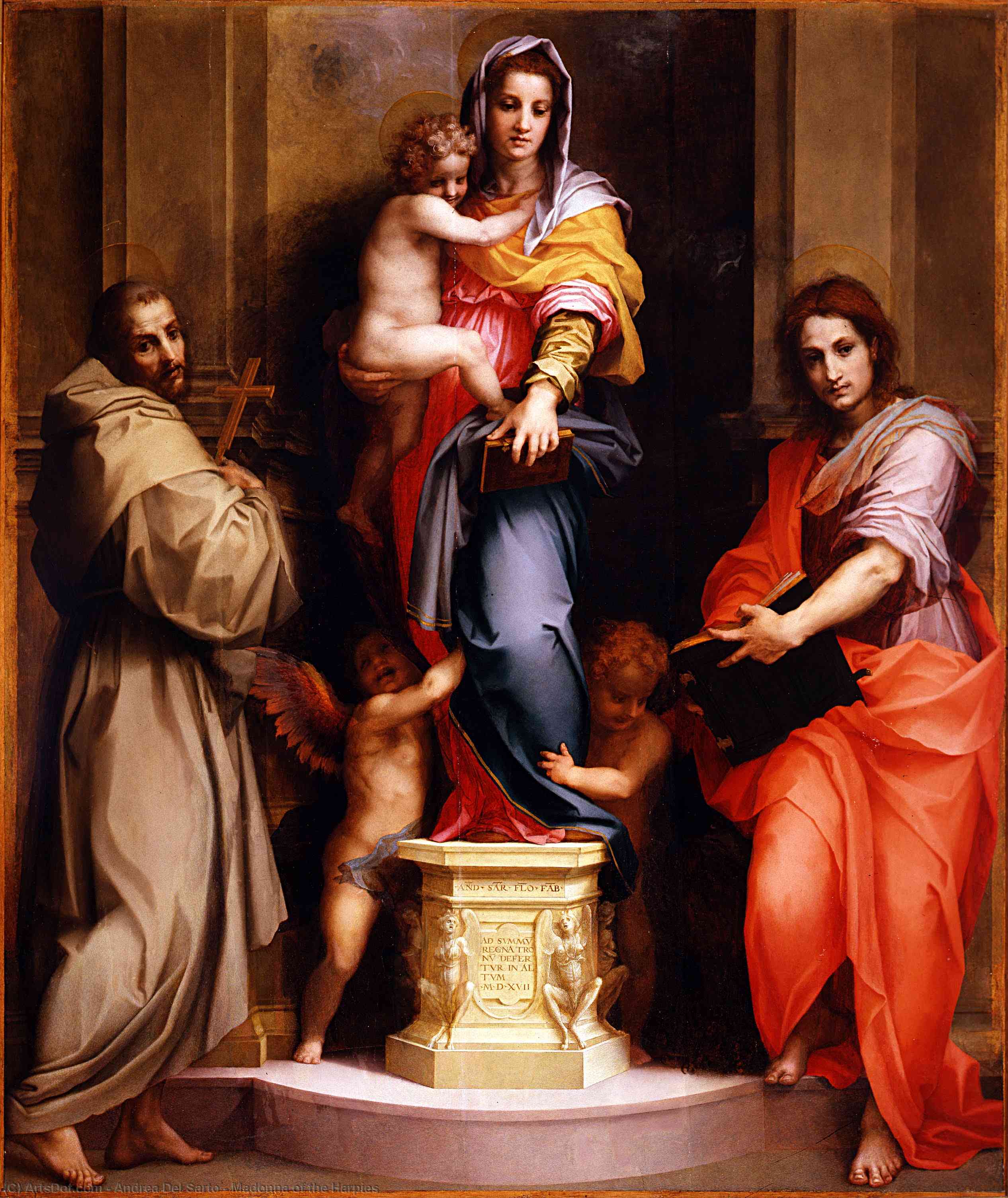 WikiOO.org - אנציקלופדיה לאמנויות יפות - ציור, יצירות אמנות Andrea Del Sarto - Madonna of the Harpies