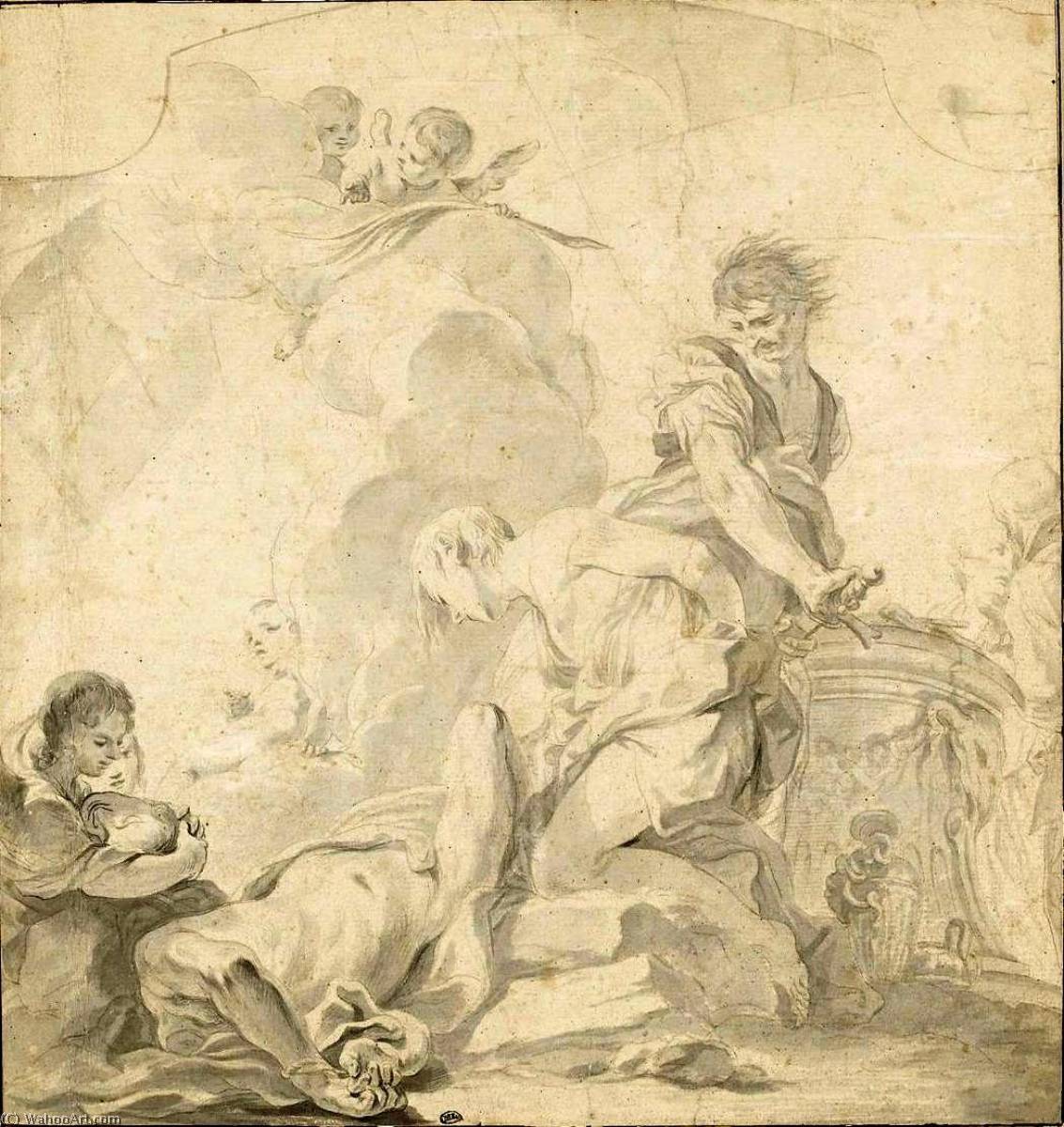 WikiOO.org - Εγκυκλοπαίδεια Καλών Τεχνών - Ζωγραφική, έργα τέχνης Giambettino Cignaroli - Martyr Scene