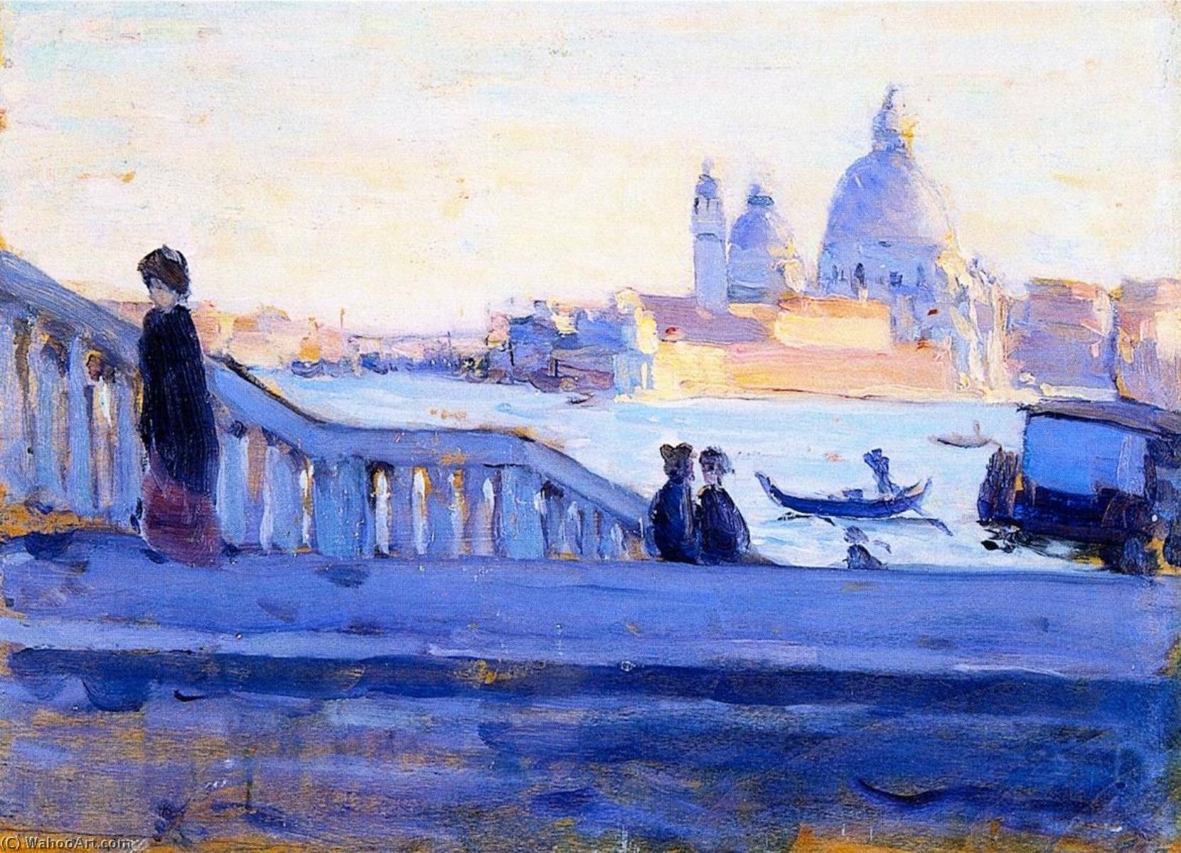 Wikioo.org - The Encyclopedia of Fine Arts - Painting, Artwork by Clarence Alphonse Gagnon - La Salute from the Ponte della Paglia, Venice