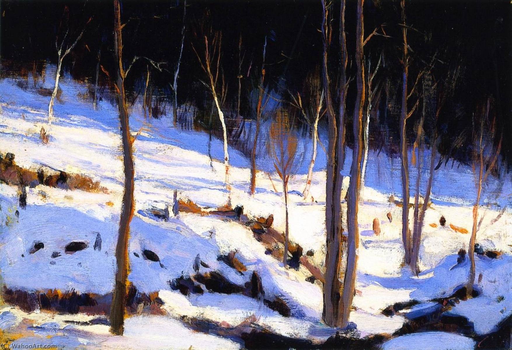 Wikioo.org - The Encyclopedia of Fine Arts - Painting, Artwork by Clarence Alphonse Gagnon - In the Clearing, Charlevoix