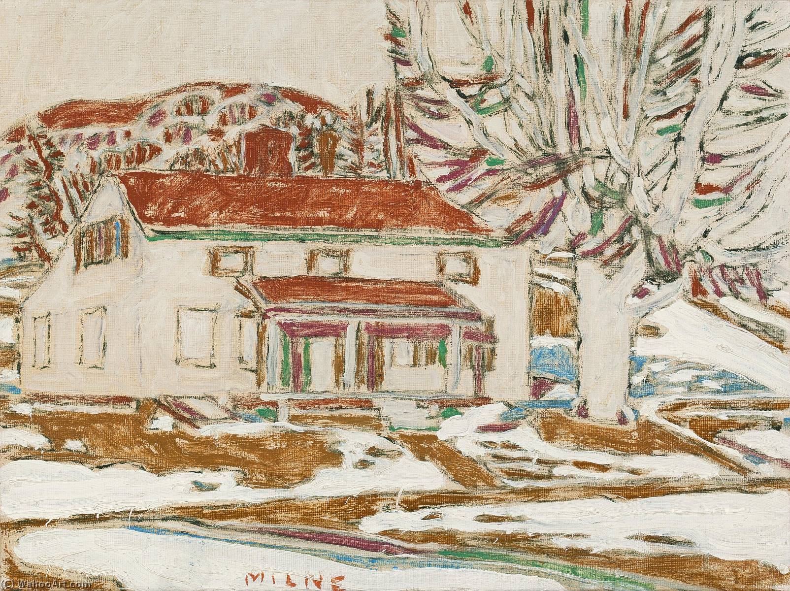 WikiOO.org - Encyclopedia of Fine Arts - Målning, konstverk David Brown Milne - Clarke's House, Late Afternoon