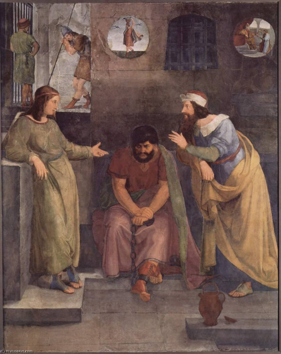 WikiOO.org - Encyclopedia of Fine Arts - Målning, konstverk Friedrich Wilhelm Schadow - Joseph in Prison