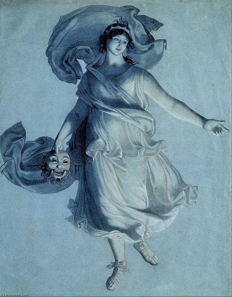 WikiOO.org - Енциклопедия за изящни изкуства - Живопис, Произведения на изкуството Friedrich Wilhelm Schadow - The Dramatic Muse