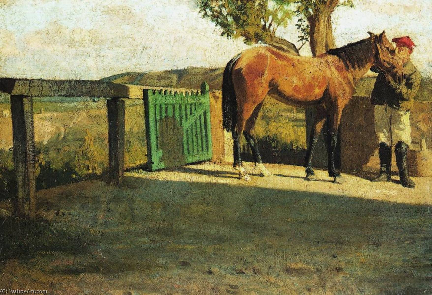 Wikioo.org - The Encyclopedia of Fine Arts - Painting, Artwork by Giuseppe Abbati - Horse in the Sunlight