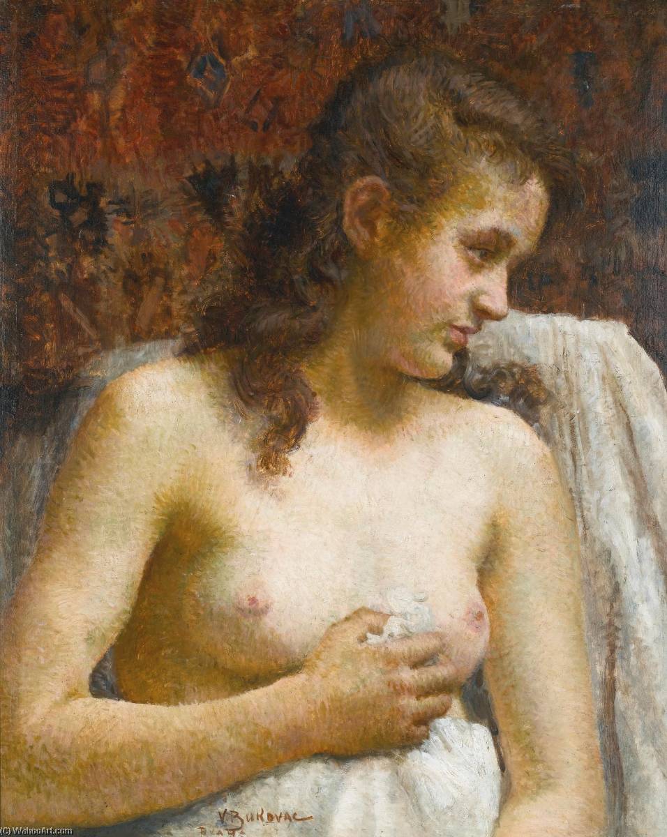 Wikioo.org - The Encyclopedia of Fine Arts - Painting, Artwork by Vlaho Bukovac - In the Boudoir
