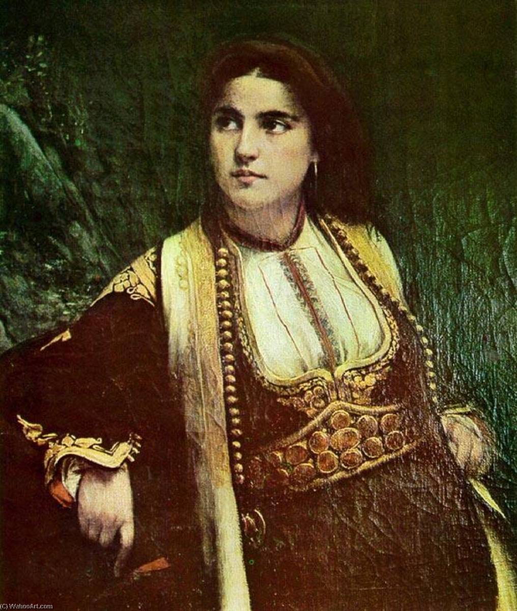 Wikioo.org – L'Enciclopedia delle Belle Arti - Pittura, Opere di Vlaho Bukovac - Un Montenegrino  donna