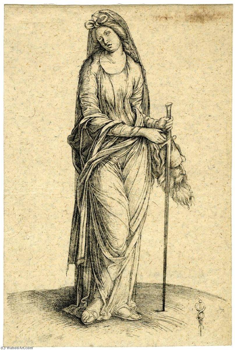 Wikioo.org - The Encyclopedia of Fine Arts - Painting, Artwork by Jacopo Barbari - Judith with the head of Holofernes in one hand, a sword in the other