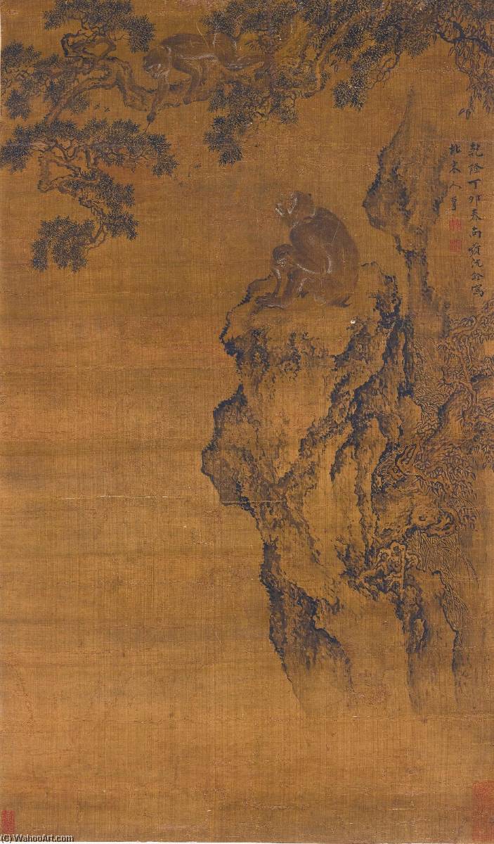 WikiOO.org - Encyclopedia of Fine Arts - Lukisan, Artwork Shen Quan - MONKEY