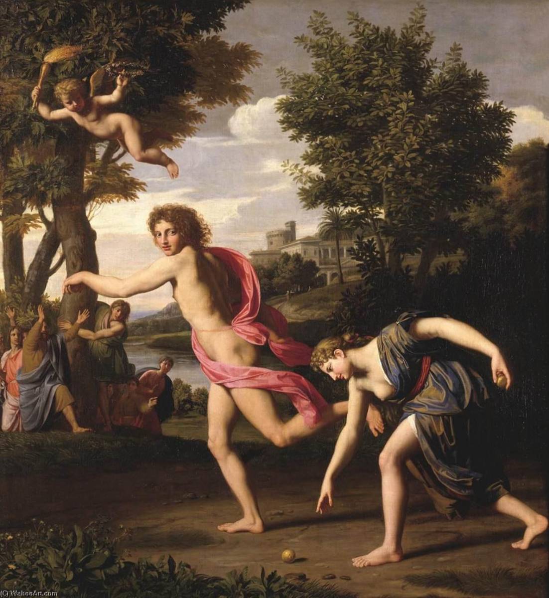 Wikioo.org - The Encyclopedia of Fine Arts - Painting, Artwork by Nicolas Colombel - Atalanta and Hippomenes