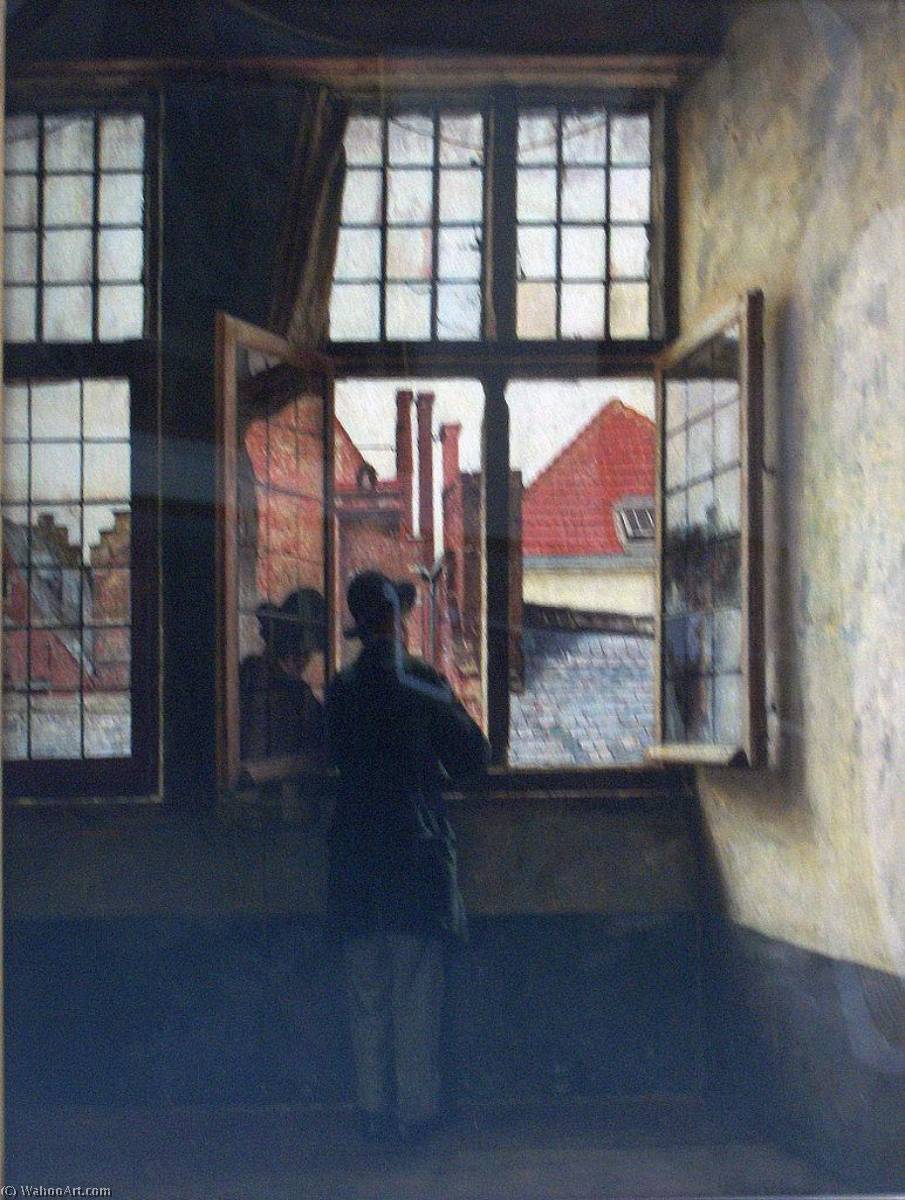 WikiOO.org - Encyclopedia of Fine Arts - Lukisan, Artwork Henri De Braekeleer - Man at the Window