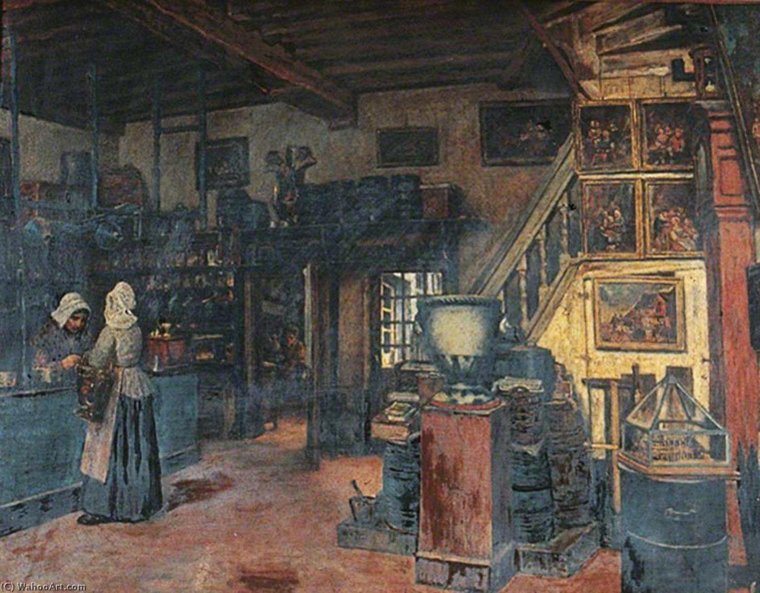 WikiOO.org - Encyclopedia of Fine Arts - Målning, konstverk Henri De Braekeleer - The House of Quentin Massys