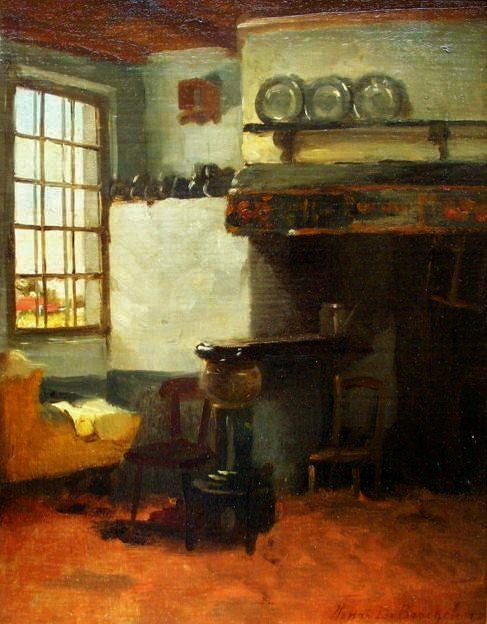 Wikioo.org - Bách khoa toàn thư về mỹ thuật - Vẽ tranh, Tác phẩm nghệ thuật Henri De Braekeleer - The Flemish stove