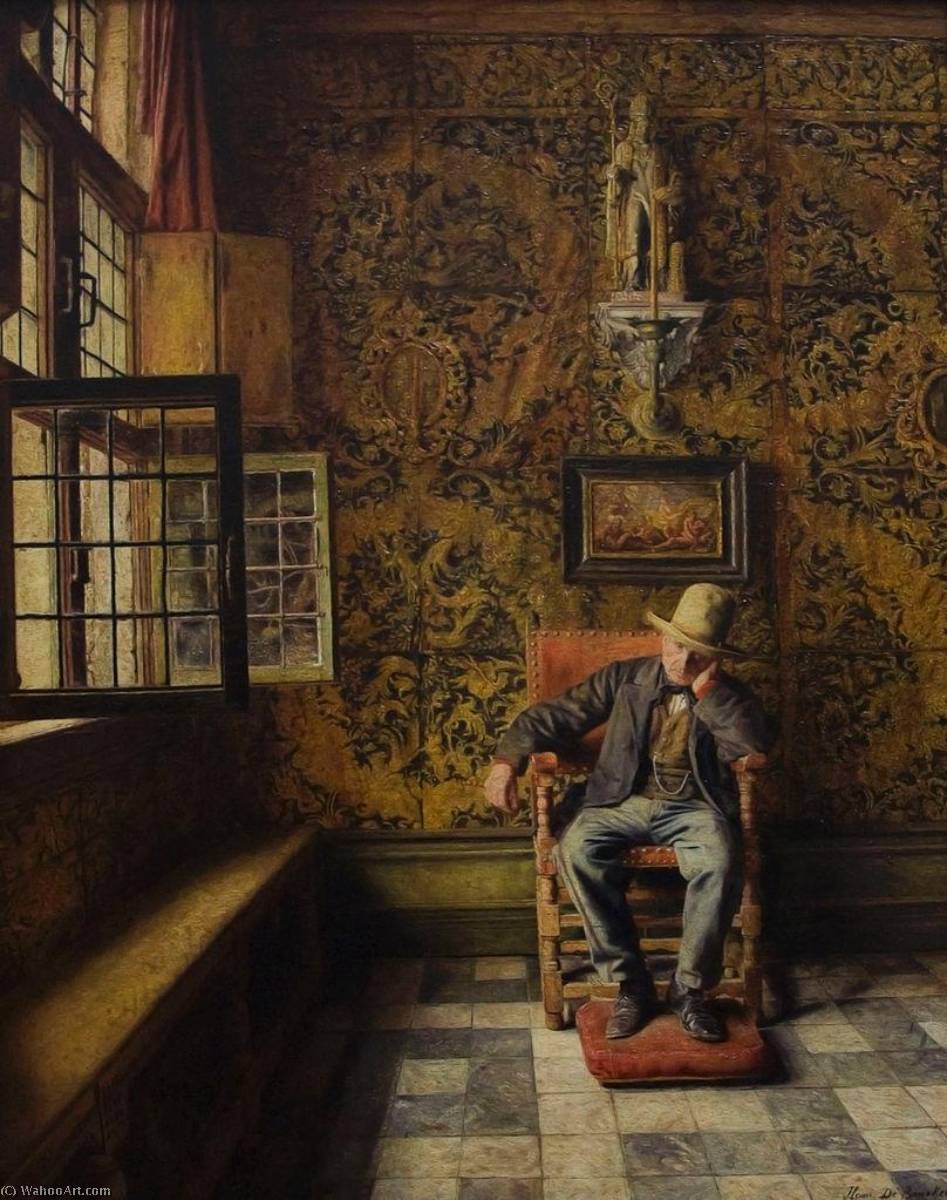Wikioo.org - สารานุกรมวิจิตรศิลป์ - จิตรกรรม Henri De Braekeleer - The man in the chair