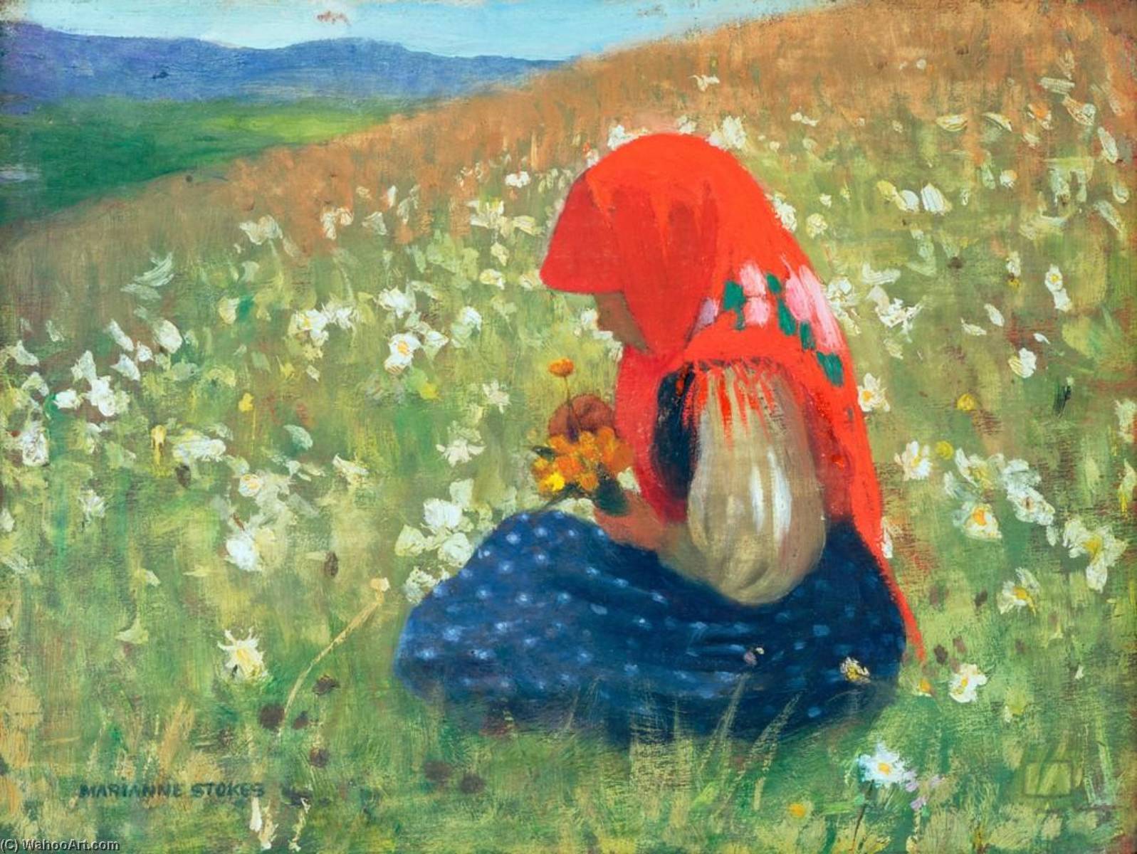 Wikioo.org - Bách khoa toàn thư về mỹ thuật - Vẽ tranh, Tác phẩm nghệ thuật Marianne Stokes - Girl of the Tatra