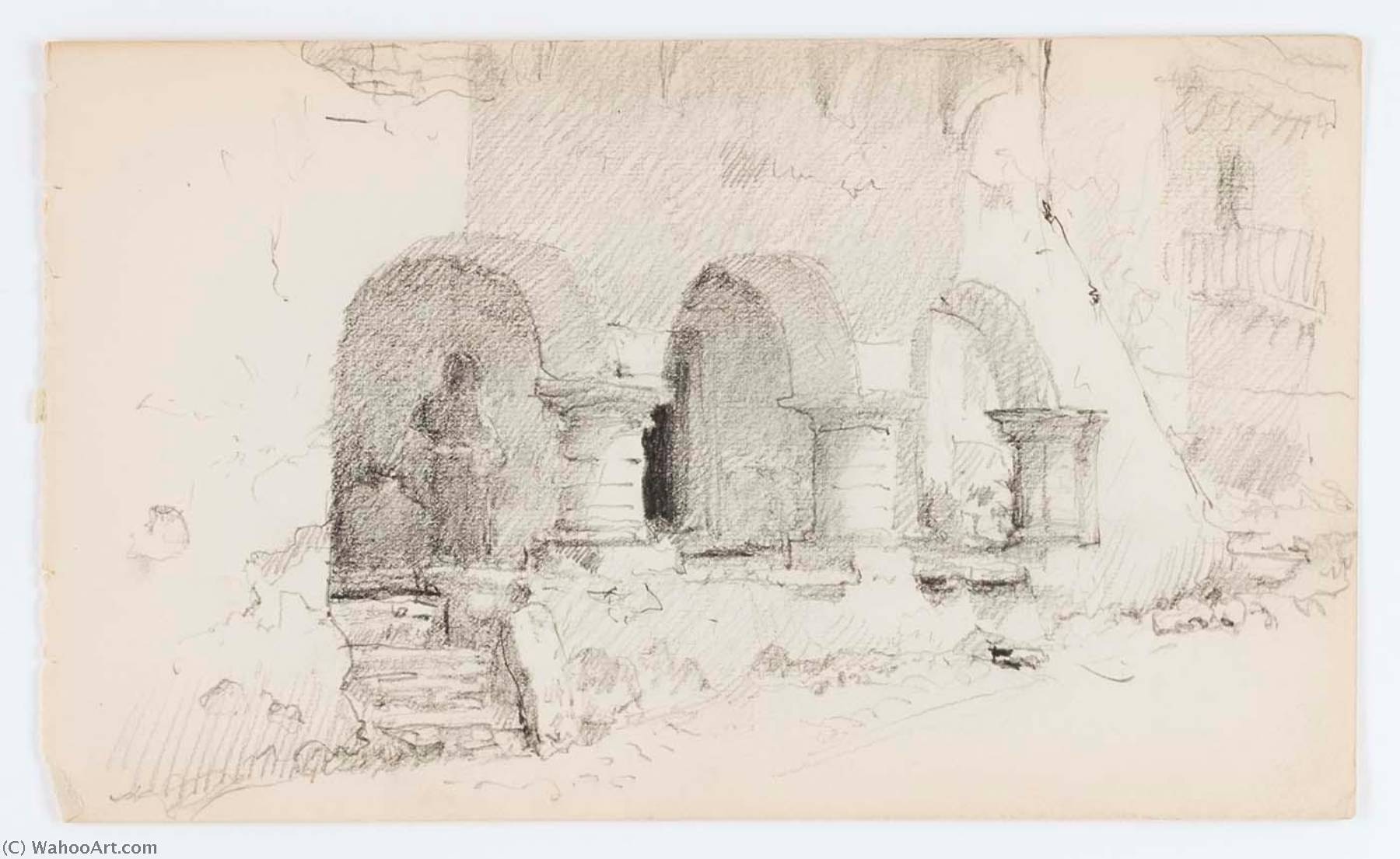 Wikioo.org - The Encyclopedia of Fine Arts - Painting, Artwork by Howard Russell Butler - Untitled (Three Arches)