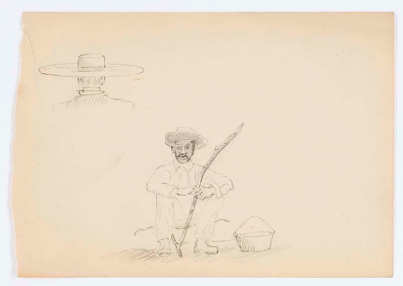Wikioo.org – L'Encyclopédie des Beaux Arts - Peinture, Oeuvre de Howard Russell Butler - sanstitre Assis  Homme  avec  bâton