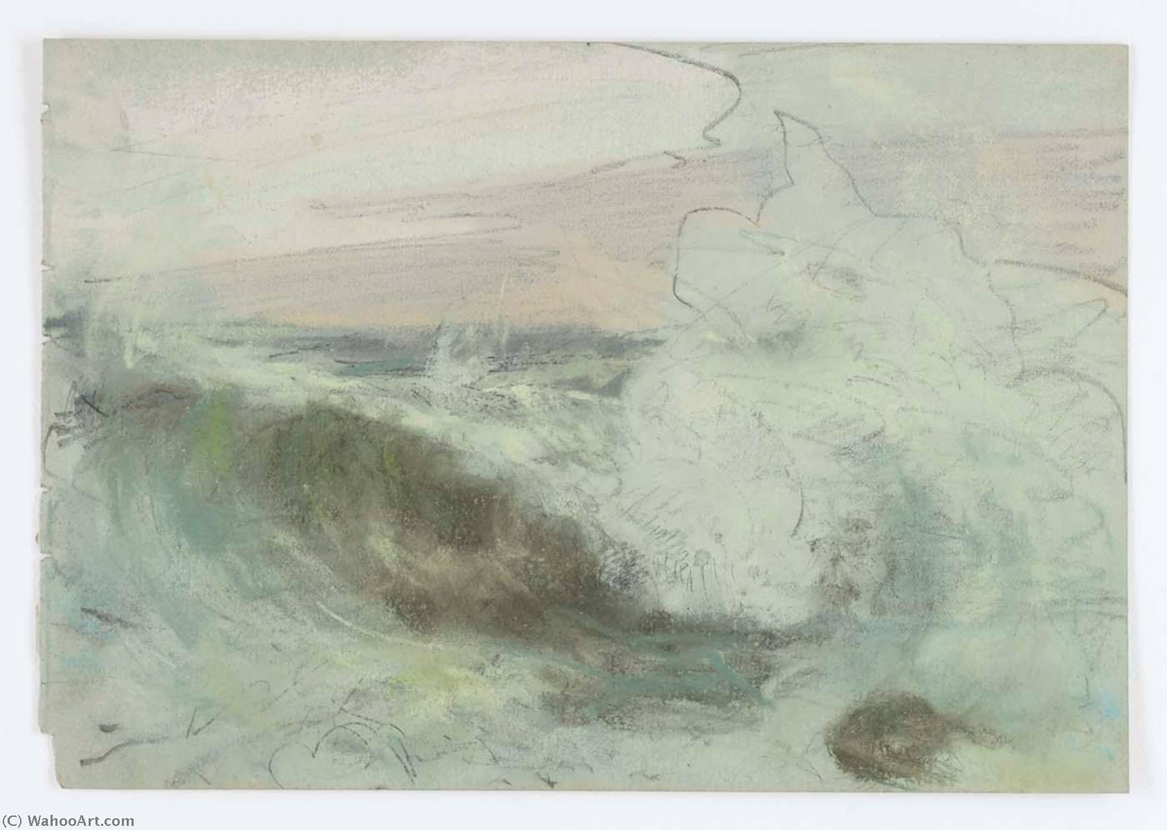 WikiOO.org - Encyclopedia of Fine Arts - Maalaus, taideteos Howard Russell Butler - Untitled (Breaking Wave)