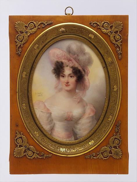 WikiOO.org - Encyclopedia of Fine Arts - Lukisan, Artwork Jean Baptist Isabey - Mrs. Rufus Prime (Augusta Temple Palmer, 1807–1840)