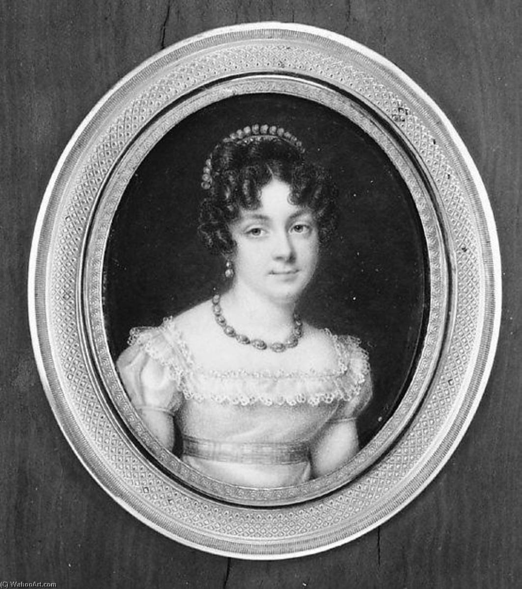 WikiOO.org - Encyclopedia of Fine Arts - Lukisan, Artwork Jean Baptist Isabey - Portrait of a Woman