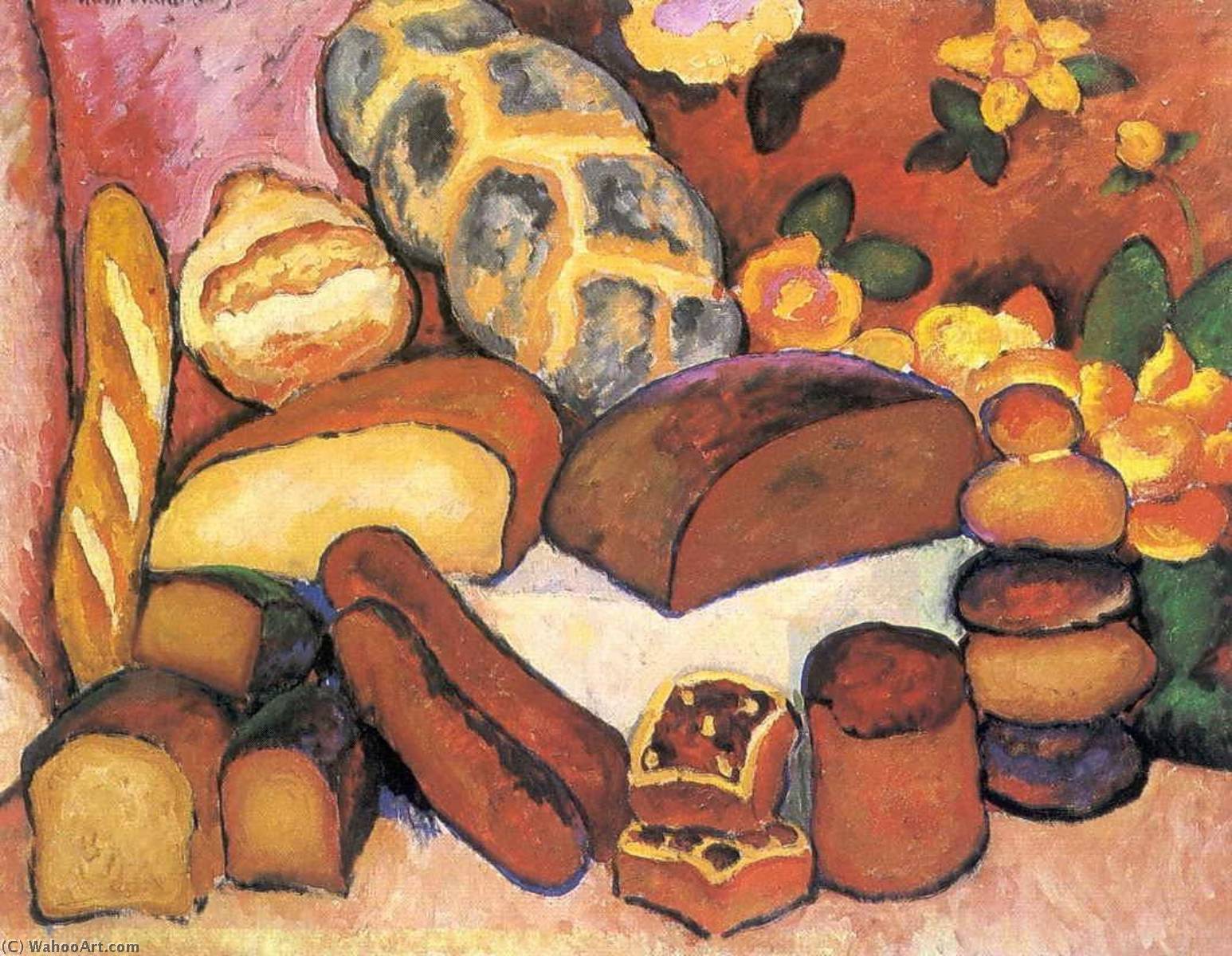 Wikioo.org - The Encyclopedia of Fine Arts - Painting, Artwork by Ilya Ivanovich Mashkov - Loaves of Bread