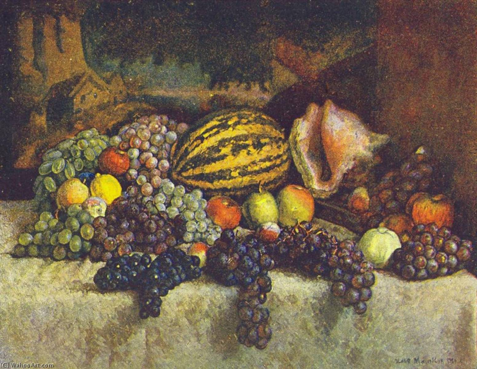 Wikioo.org - The Encyclopedia of Fine Arts - Painting, Artwork by Ilya Ivanovich Mashkov - Grapes