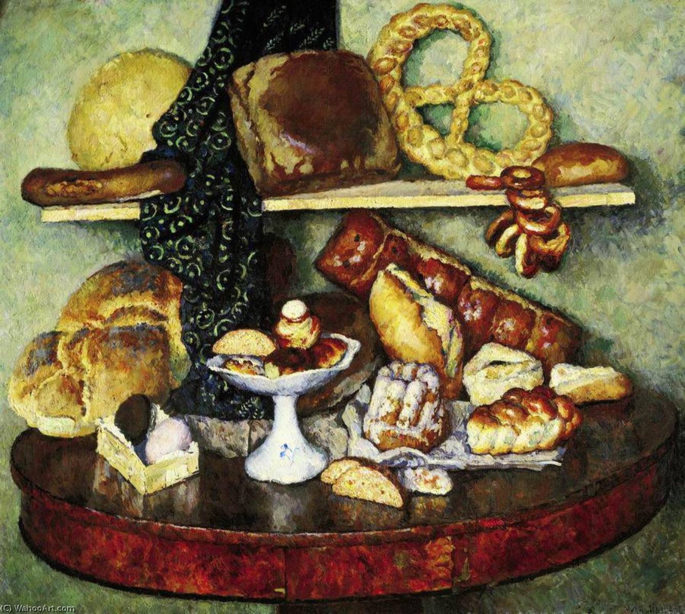 Wikioo.org - The Encyclopedia of Fine Arts - Painting, Artwork by Ilya Ivanovich Mashkov - The Moscow Bread