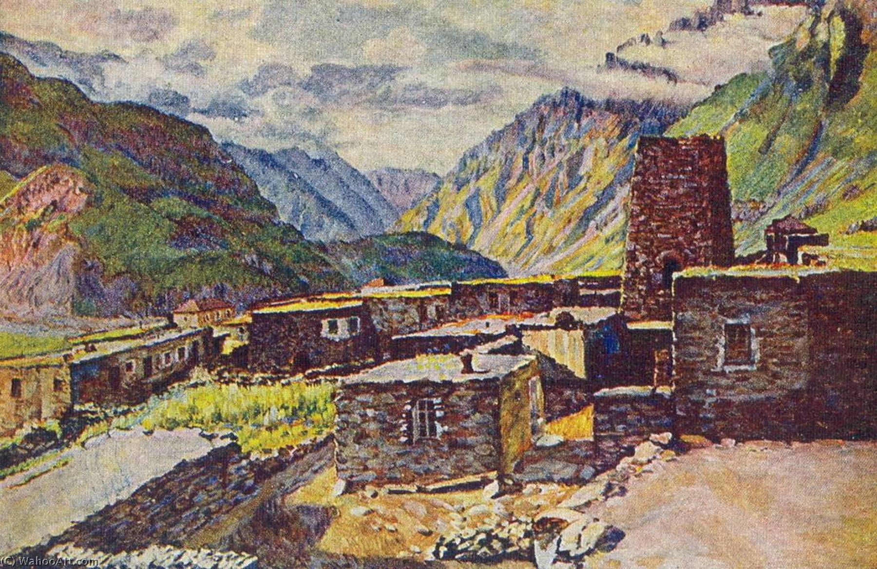 WikiOO.org - Εγκυκλοπαίδεια Καλών Τεχνών - Ζωγραφική, έργα τέχνης Ilya Ivanovich Mashkov - Georgia. View of the Darial Gorge