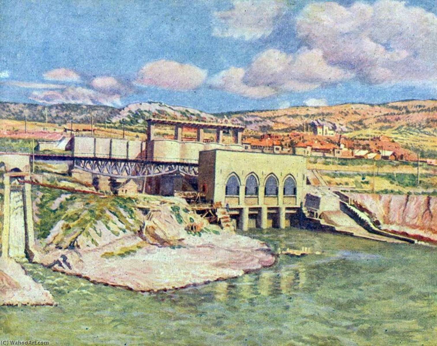 WikiOO.org - Encyclopedia of Fine Arts - Maľba, Artwork Ilya Ivanovich Mashkov - Hydro electric power plant in Georgia