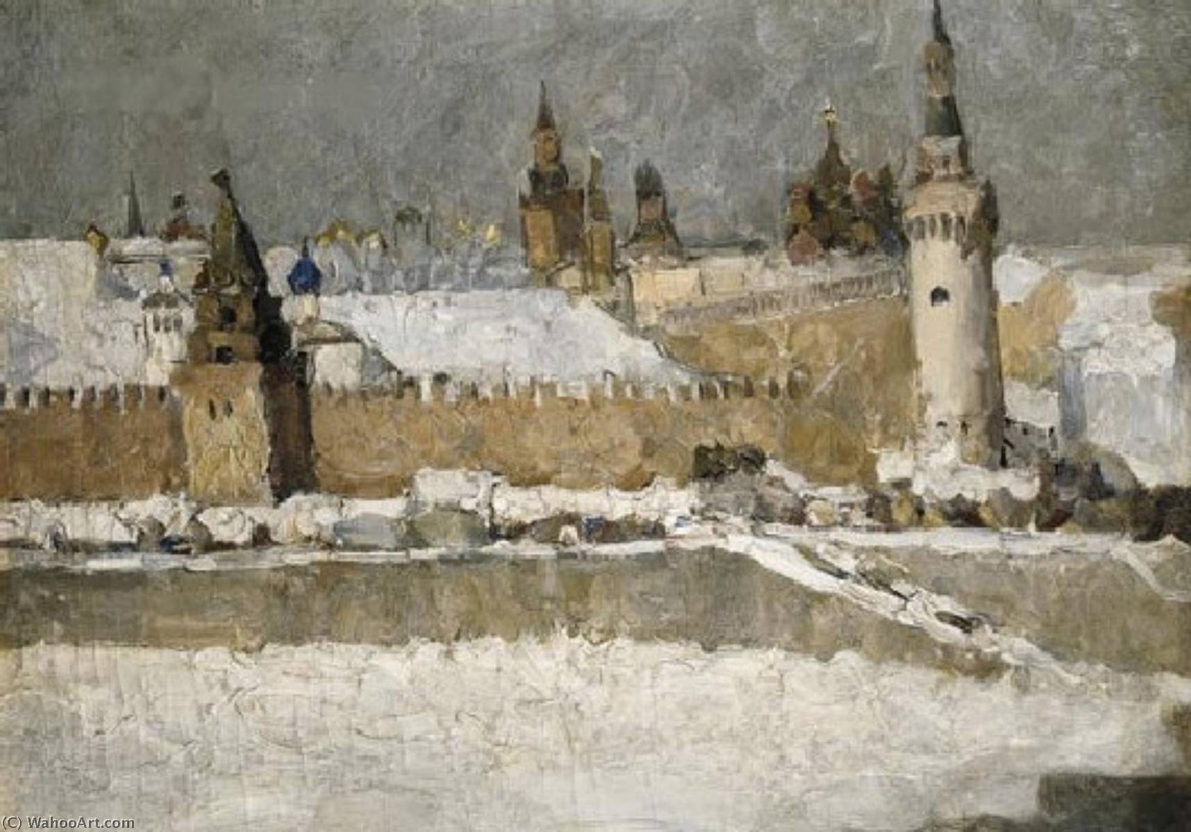 WikiOO.org - Encyclopedia of Fine Arts - Festés, Grafika Ilya Ivanovich Mashkov - Kremlin in winter