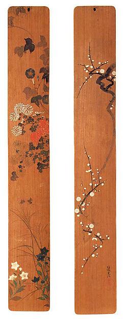 WikiOO.org - Encyclopedia of Fine Arts - Lukisan, Artwork Ogata Kōrin - Flowers of Spring and Autumn