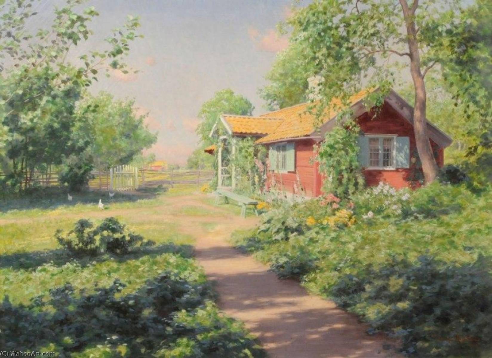 Wikioo.org - The Encyclopedia of Fine Arts - Painting, Artwork by Johan Krouthén - High Summer