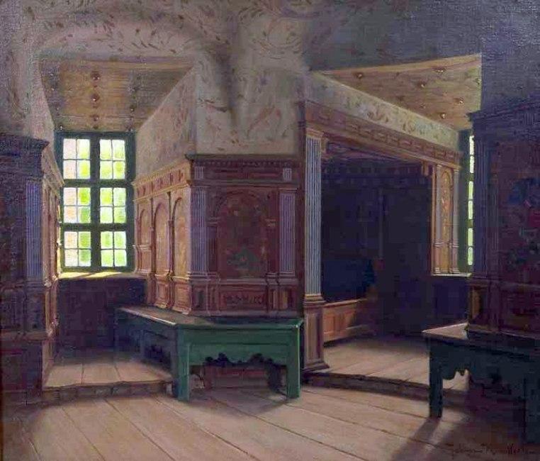 WikiOO.org - Encyclopedia of Fine Arts - Maalaus, taideteos Johan Krouthén - Interior