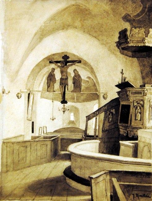 Wikioo.org - The Encyclopedia of Fine Arts - Painting, Artwork by Johan Krouthén - East Tollstad Church