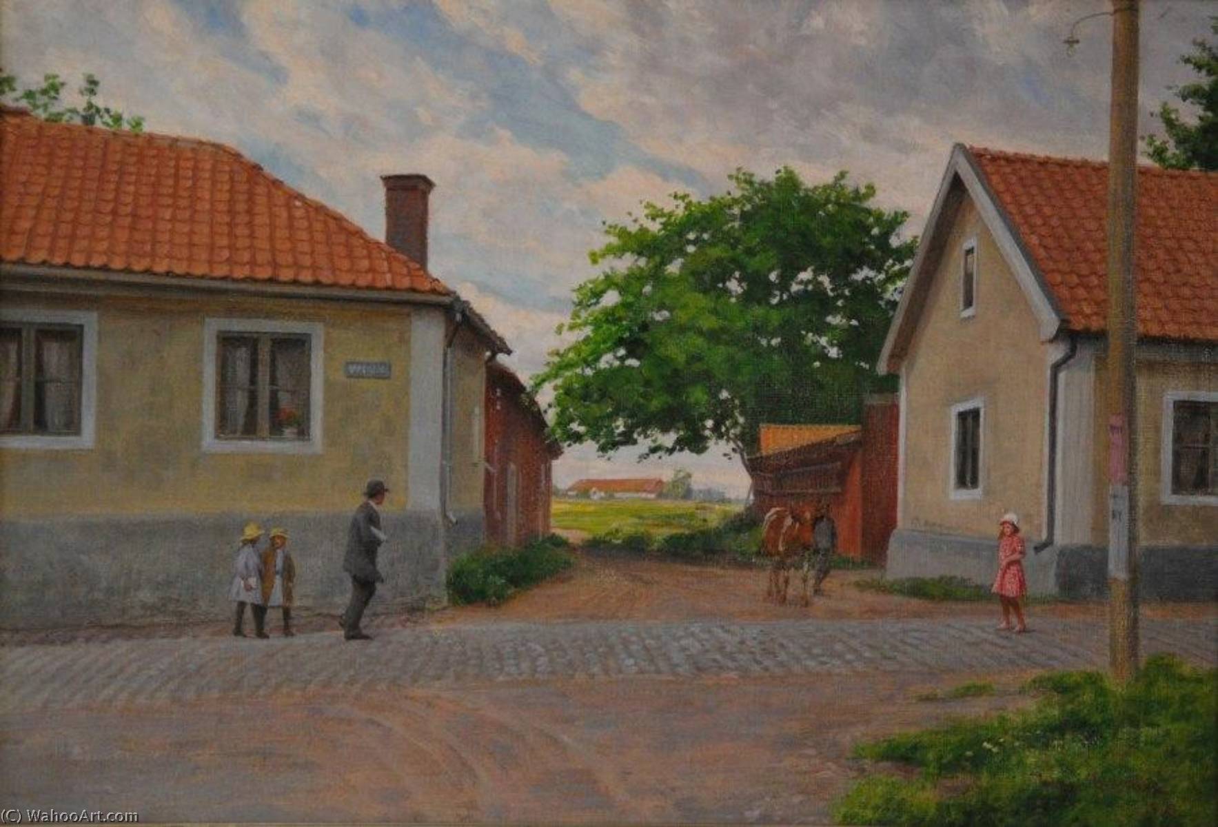 Wikioo.org - The Encyclopedia of Fine Arts - Painting, Artwork by Johan Krouthén - Lindblad's farm