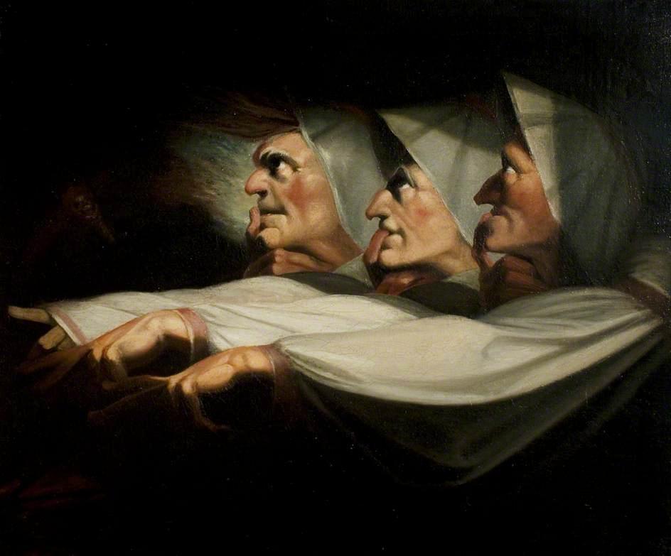 Wikioo.org - The Encyclopedia of Fine Arts - Painting, Artwork by Henry Fuseli (Johann Heinrich Füssli) - Macbeth' Act I Scene 3 The Weird Sisters