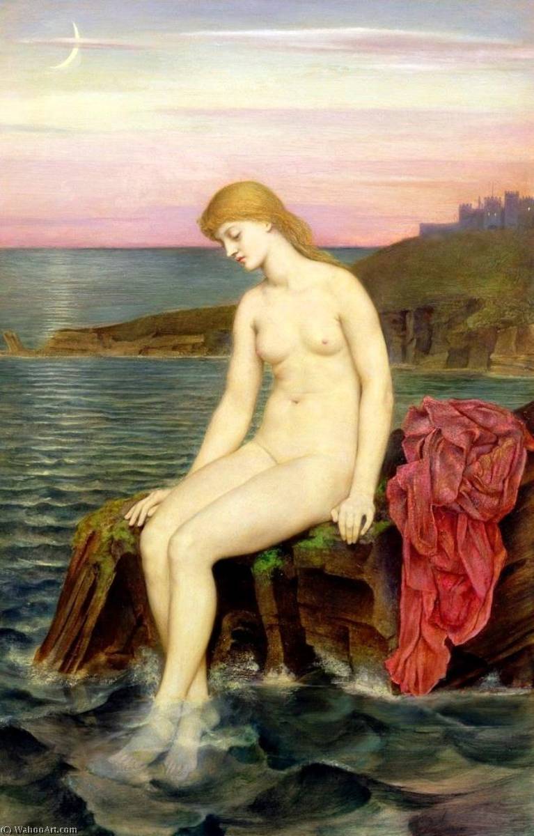 WikiOO.org - Енциклопедія образотворчого мистецтва - Живопис, Картини
 Evelyn (Pickering) De Morgan - The Little Sea Maid