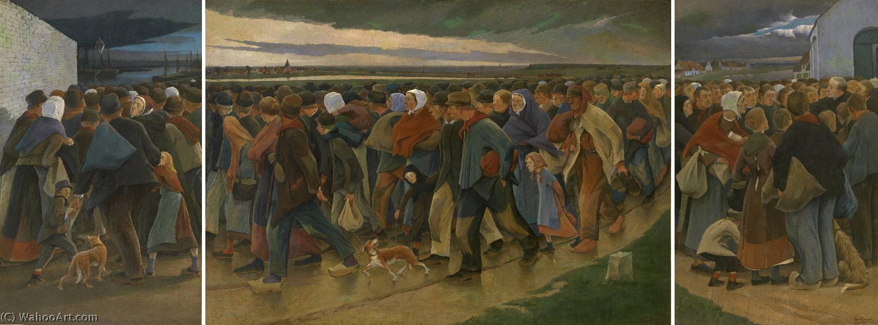 Wikioo.org - The Encyclopedia of Fine Arts - Painting, Artwork by Eugène Laermans - Emigrants