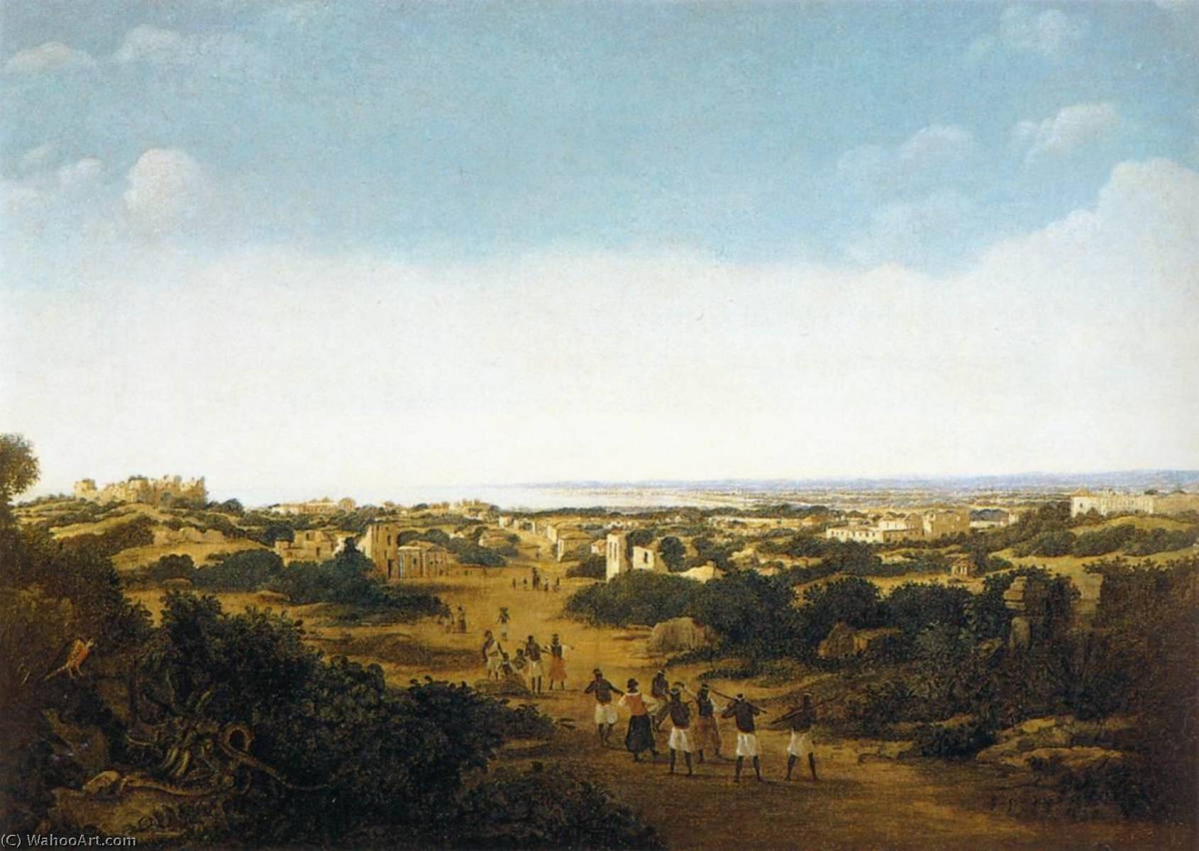 Wikioo.org - The Encyclopedia of Fine Arts - Painting, Artwork by Frans Jansz Post - View of the Ruins of Olinda, Brazil
