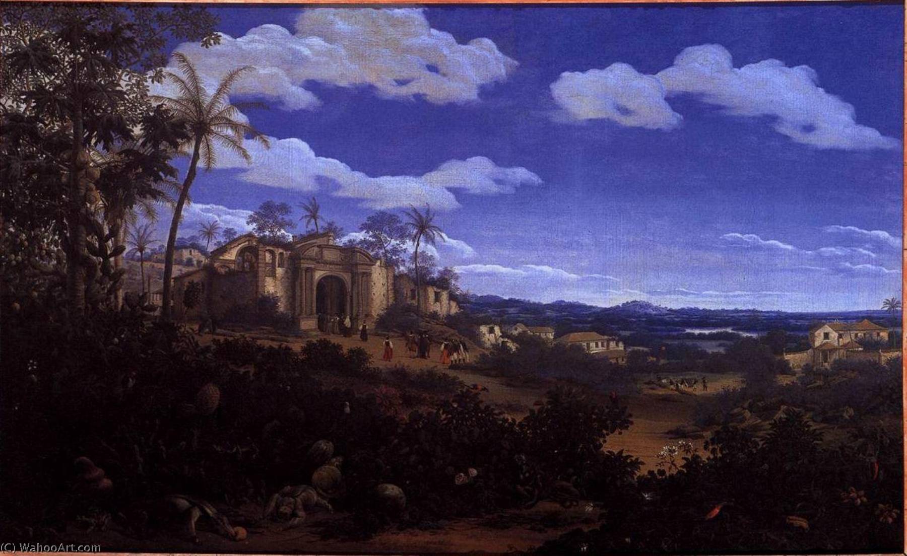 Wikioo.org - The Encyclopedia of Fine Arts - Painting, Artwork by Frans Jansz Post - View of Olinda, Brazil