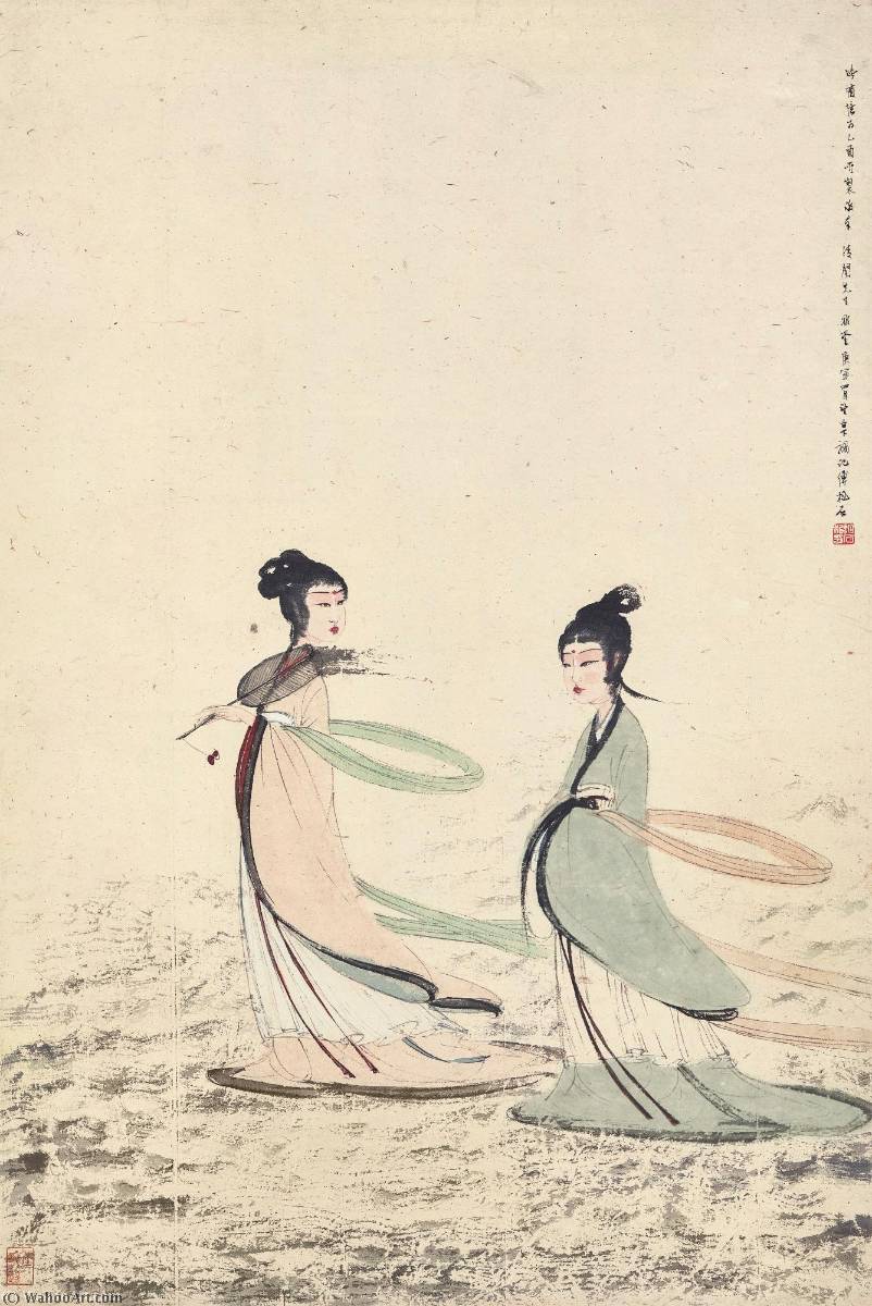 WikiOO.org - Encyclopedia of Fine Arts - Lukisan, Artwork Fu Baoshi - Beauties