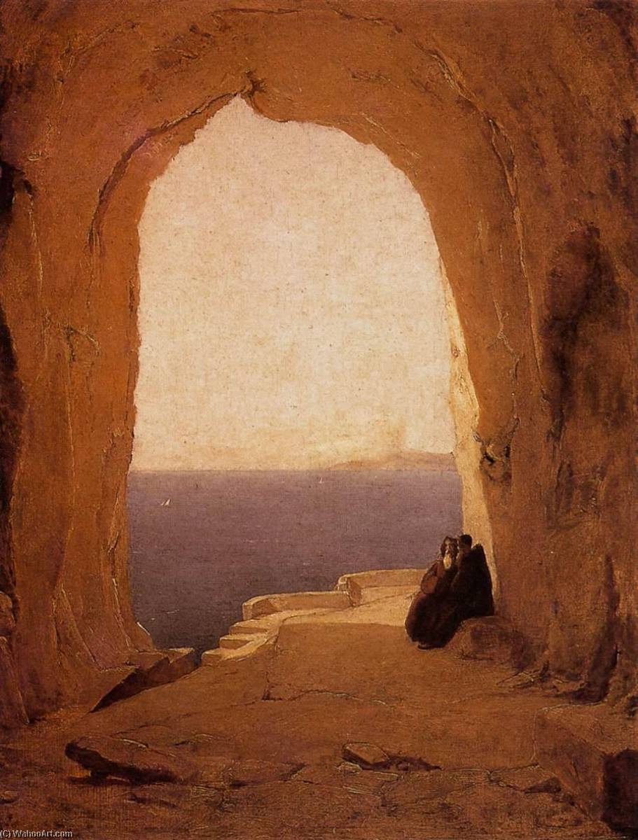Wikioo.org - สารานุกรมวิจิตรศิลป์ - จิตรกรรม Karl Blechen - Grotto in the Gulf of Naples