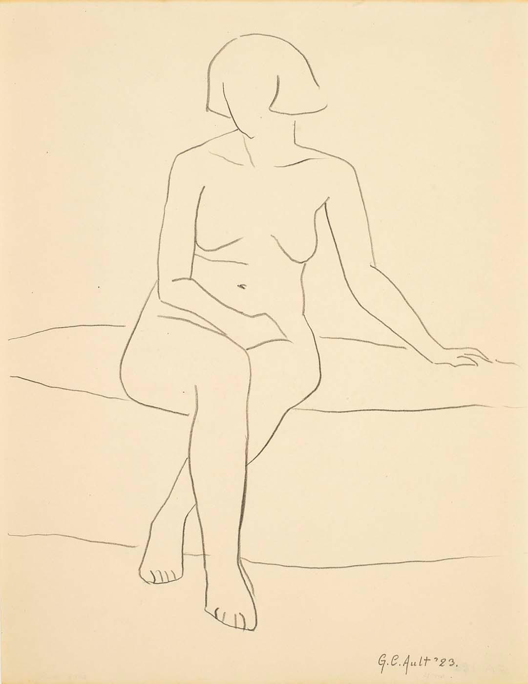 WikiOO.org - دایره المعارف هنرهای زیبا - نقاشی، آثار هنری George Copeland Ault - Untitled (seated female figure)
