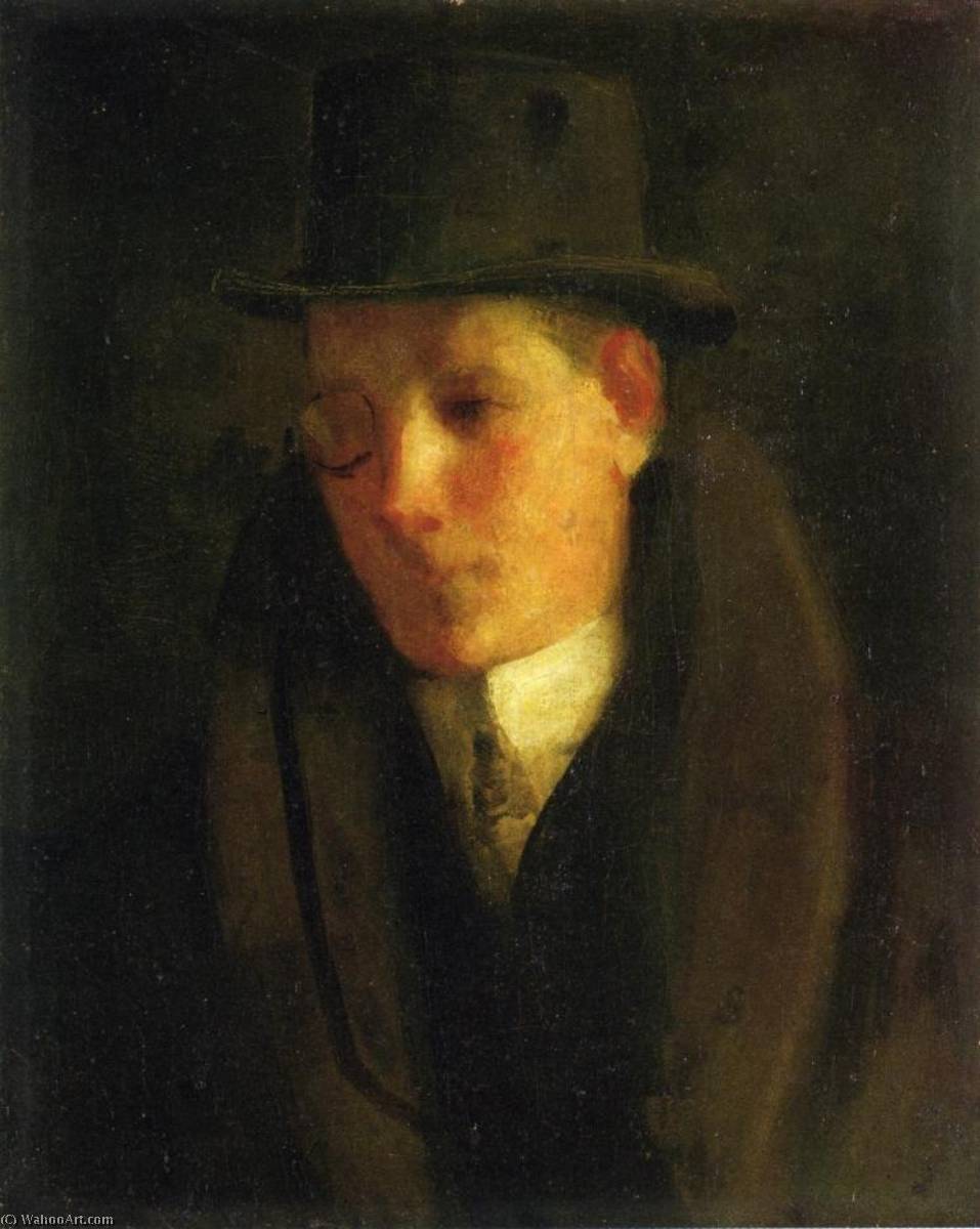 Wikioo.org - The Encyclopedia of Fine Arts - Painting, Artwork by George Benjamin Luks - Man with a Monocle