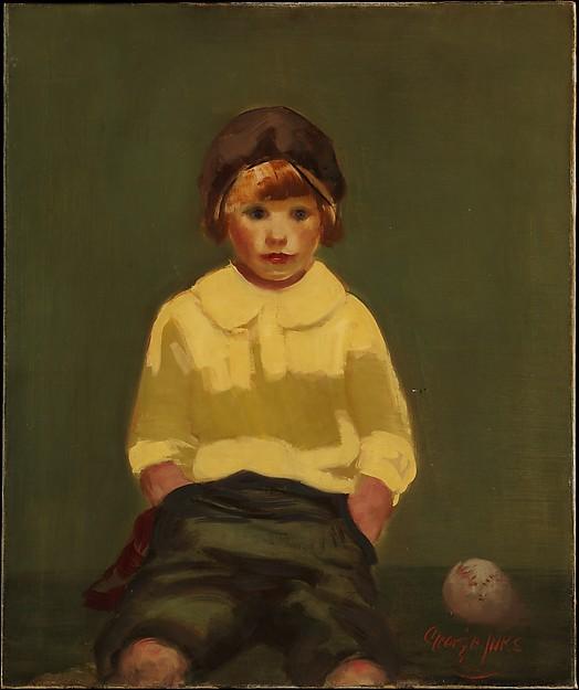 WikiOO.org - Enciclopedia of Fine Arts - Pictura, lucrări de artă George Benjamin Luks - Boy with Baseball