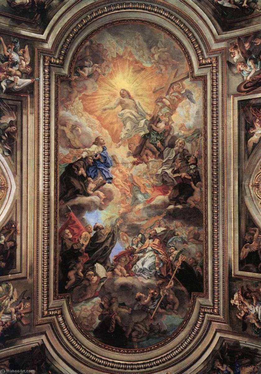 Wikioo.org - The Encyclopedia of Fine Arts - Painting, Artwork by Giovanni Battista Gaulli (Baciccio) - Apotheosis of the Franciscan Order