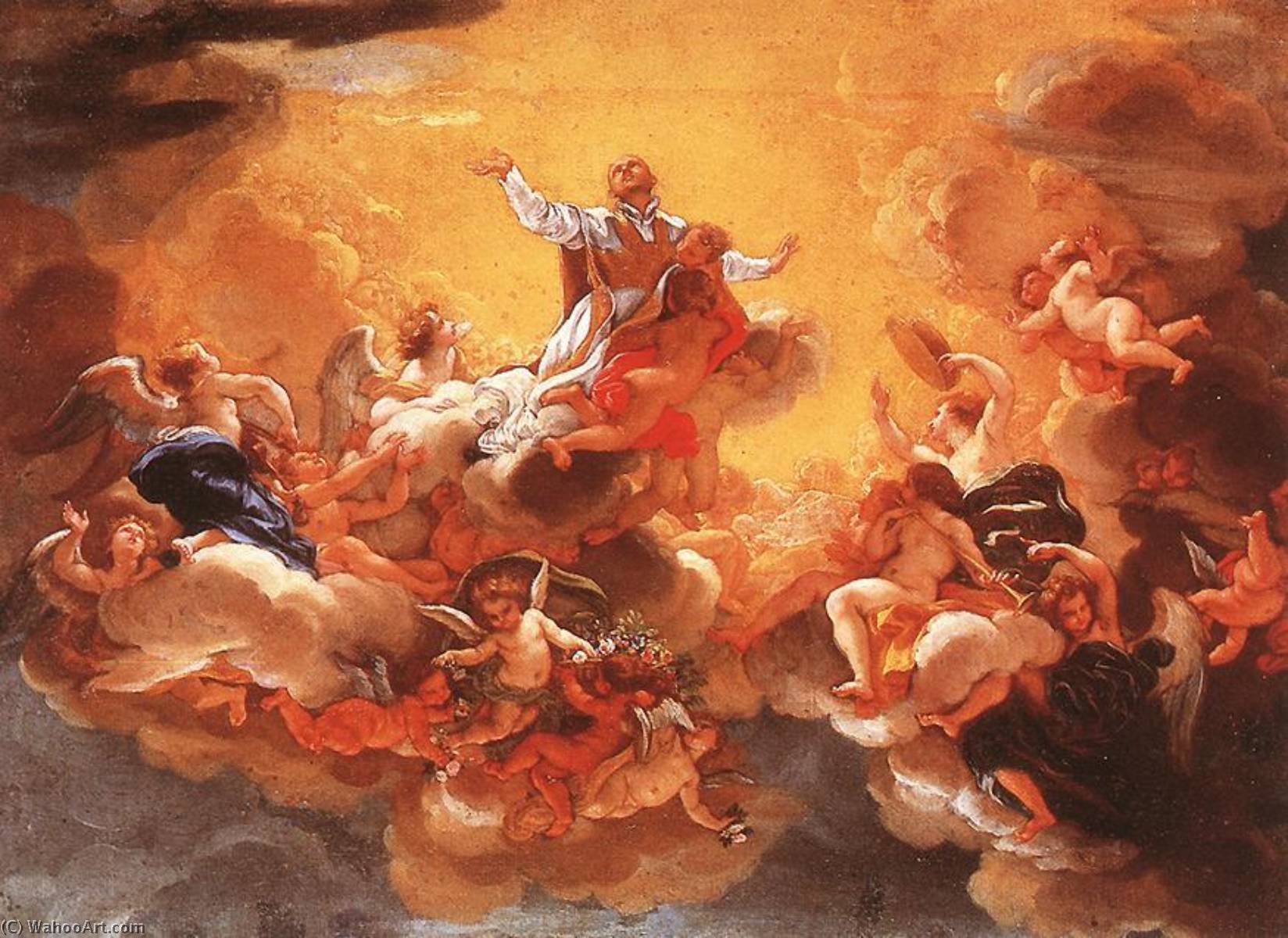 WikiOO.org - Εγκυκλοπαίδεια Καλών Τεχνών - Ζωγραφική, έργα τέχνης Giovanni Battista Gaulli (Baciccio) - Apotheosis of St Ignatius