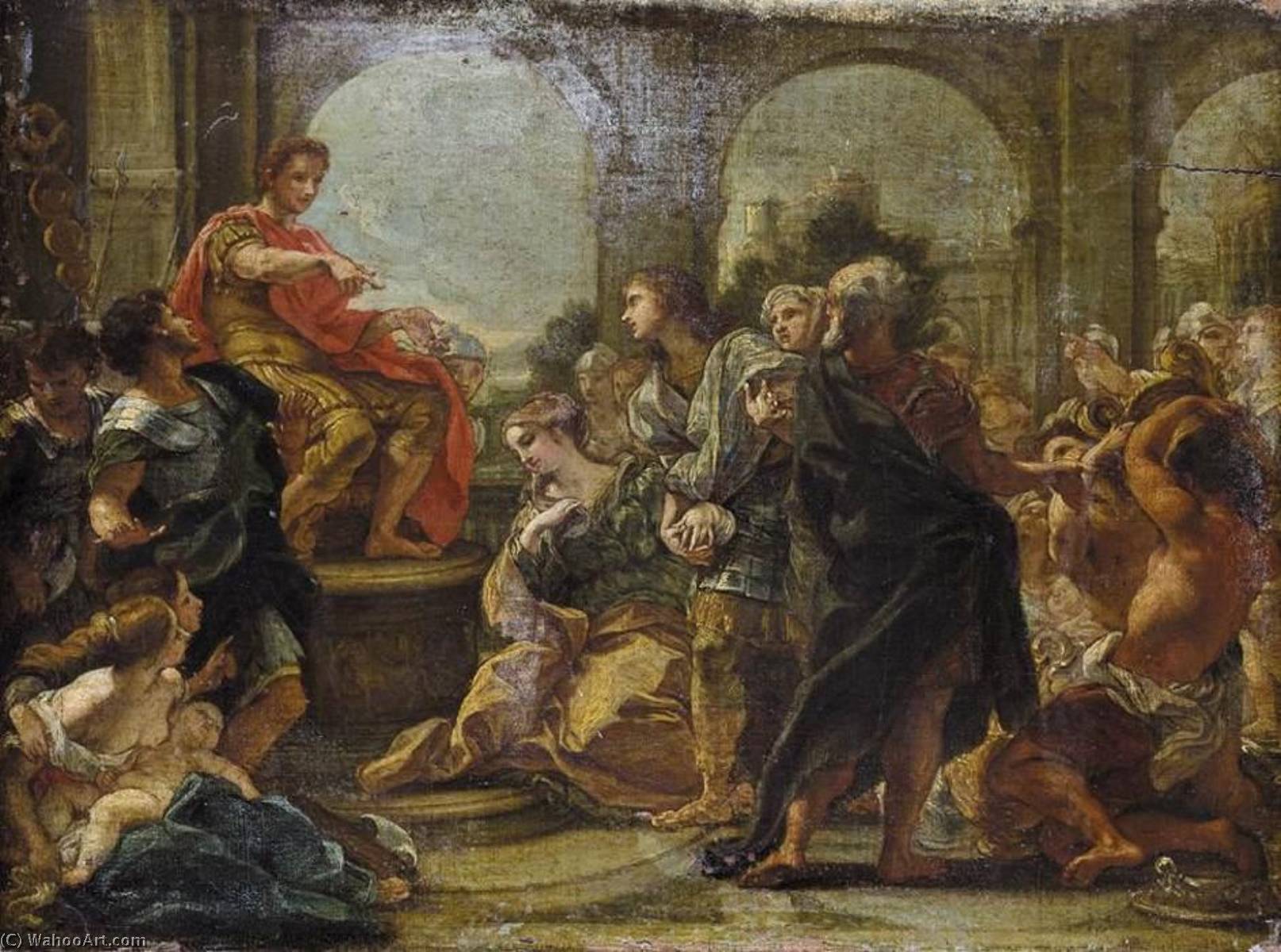 Wikioo.org - The Encyclopedia of Fine Arts - Painting, Artwork by Giovanni Battista Gaulli (Baciccio) - The Continence of Scipio